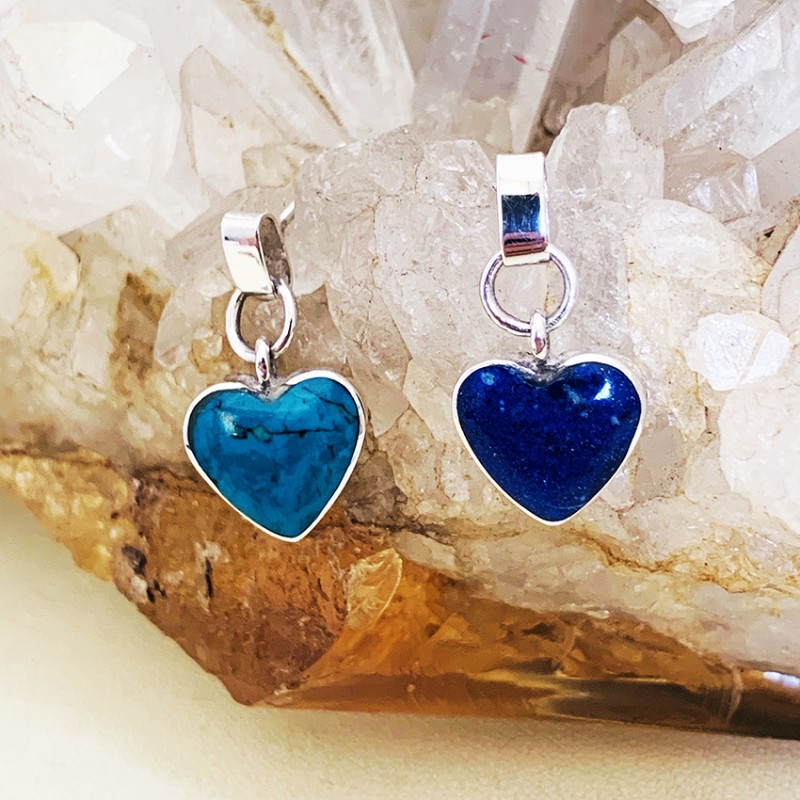 Aros Presión Colgante Corazón Reversible