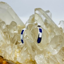 Aros French Clip en Lapislázuli y Nácar