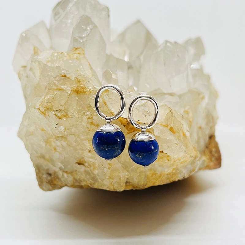 Aros Presión Óvalo y Bolita Colgante 12mm Aros Presión Óvalo y Bolita Colgante 12mm