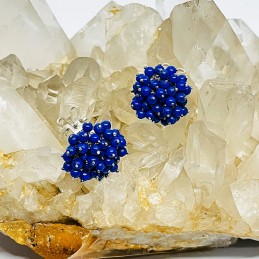 AROS FRENCH CLIP BOLITAS LAPISLÁZULI