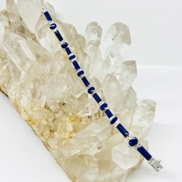 PULSERA GOZNE ÓVALOS Y RECTÁNGULOS LAPISLÁZULI