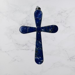 CRUZ DE PARED EN ALPACA Y LAPISLÁZULI II