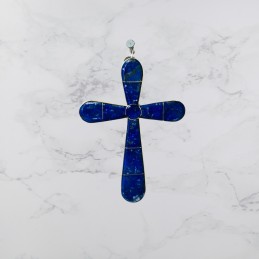 CRUZ DE PARED EN ALPACA Y LAPISLÁZULI III