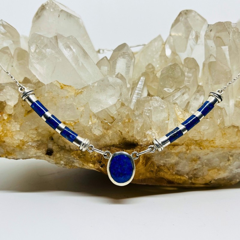 SEMICOLLAR CEBRA EN LAPISLÁZULI