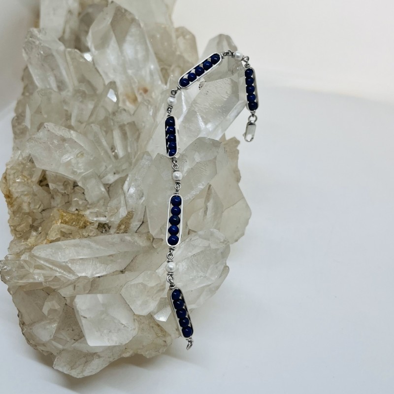 Pulsera Módulos con Bolitas Lapislázuli