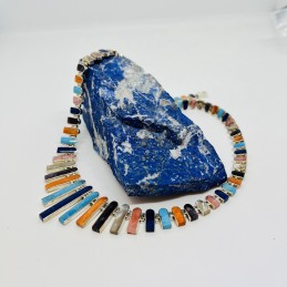 COLLAR CLEOPATRA EN LAPISLÁZULI Y DIFERENTES PIEDRAS