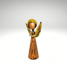 Escultura Ángel Moldeado en Cobre y Bronce 10 cm