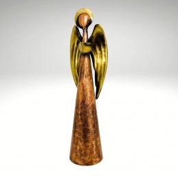 Escultura Ángel Moldeado en Cobre y Bronce 25 cm