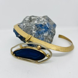 Colgante Ágata azul con Tiara