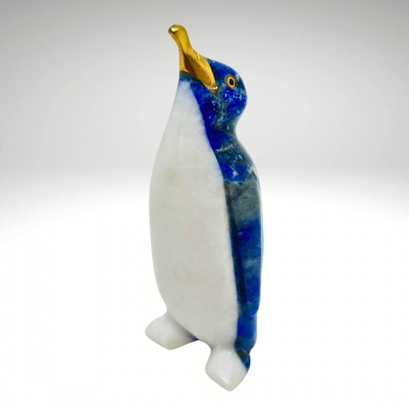 Pingüino Esculpido en Lapislázuli 8cm