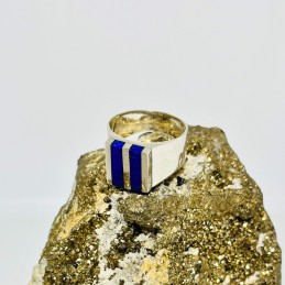 Anillo en Lapislázuli con División Doble