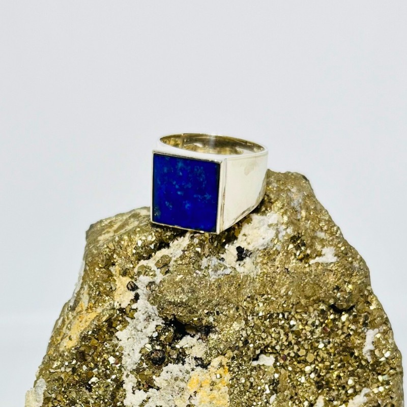 Anillo 1 Piedra Cuadrada en Lapislázuli Anillo 1 Piedra Cuadrada en Lapislázuli