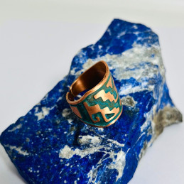 Anillo Ajustable en Cobre Patinado Simple