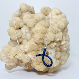 Colgante con Cadena Lazo en Lapislázuli