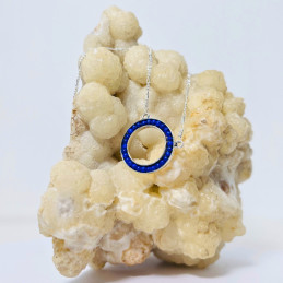 Colgante con Cadena Círculo en Lapislázuli