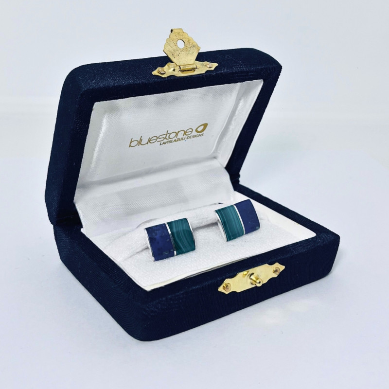 Collera Barril en Lapislázuli y Malaquita