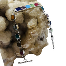Pulsera Piocha con Módulos Reversibles en Lapislázuli y Diferentes Piedras