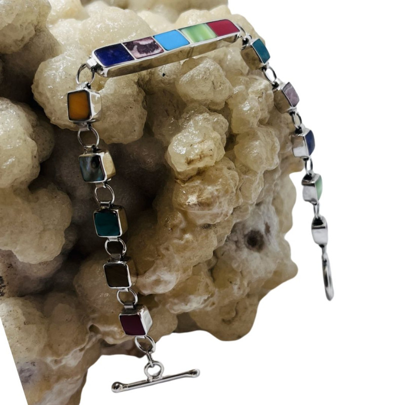 Pulsera Piocha con Módulos Reversibles en Lapislázuli y Diferentes Piedras Pulsera Piocha con Módulos Reversibles en Lapislázuli y Diferentes Piedras