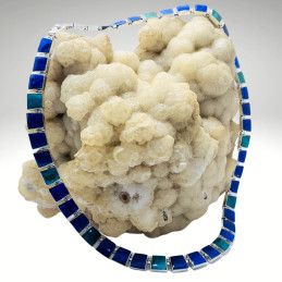 Collar Cuadrado Simple en Lapislázuli y Malaquita