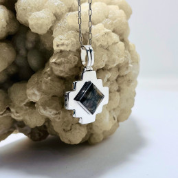 Cruz Chacana Reversible con Lapislázuli y Piedra Cruz