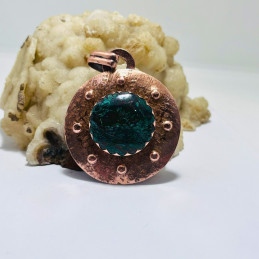 Colgante Círculo en Cobre con Crisocola