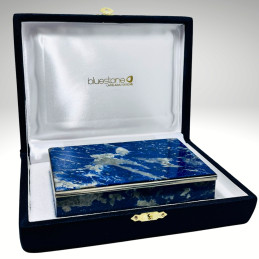 Caja en Lapislázuli con Bisel en Alpaca + Estuche de Regalo
