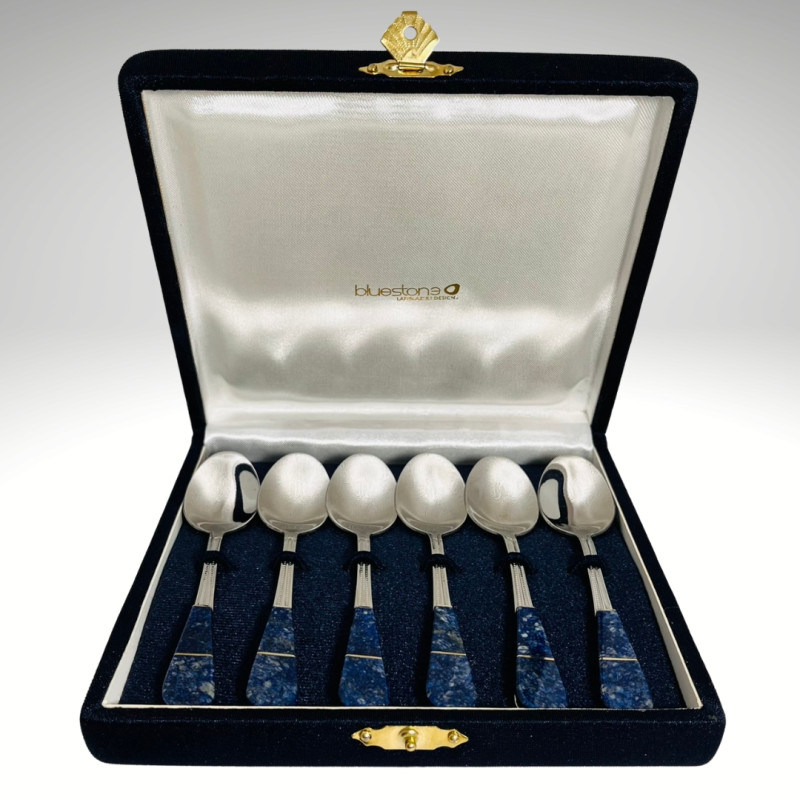 Set 6 Cucharas de Té o Postre en Lapislázuli