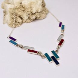 Semicollar Azteca en Diferentes Piedras