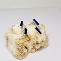 Aros Azteca en Lapislázuli y Madre Perla