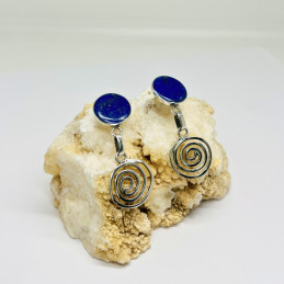 Aros Presión Giro Loco en Lapislázuli