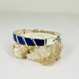 Pulsera Esclava con Cadena en Lapislázuli