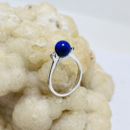 Anillo Solitario Bolita 8mm y Circones