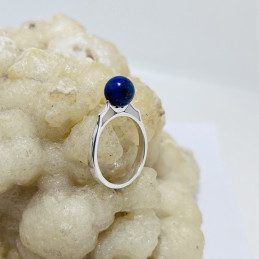 Anillo Solitario Bolita 8mm y Madre Perla