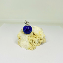 Colgante Bolita 18mm en Lapislázuli con Valier de Plata