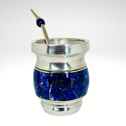 Mate en Aluminio Enchapado en Lapislázuli 11 cm