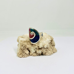 Anillo Espiral Ajustable en Plata y Diferentes Piedras
