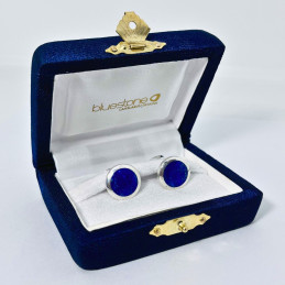Colleras en Lapislázuli Círculo Biselado