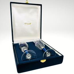 Set Par de Copas de Champagne con Aplicación en Lapislázuli